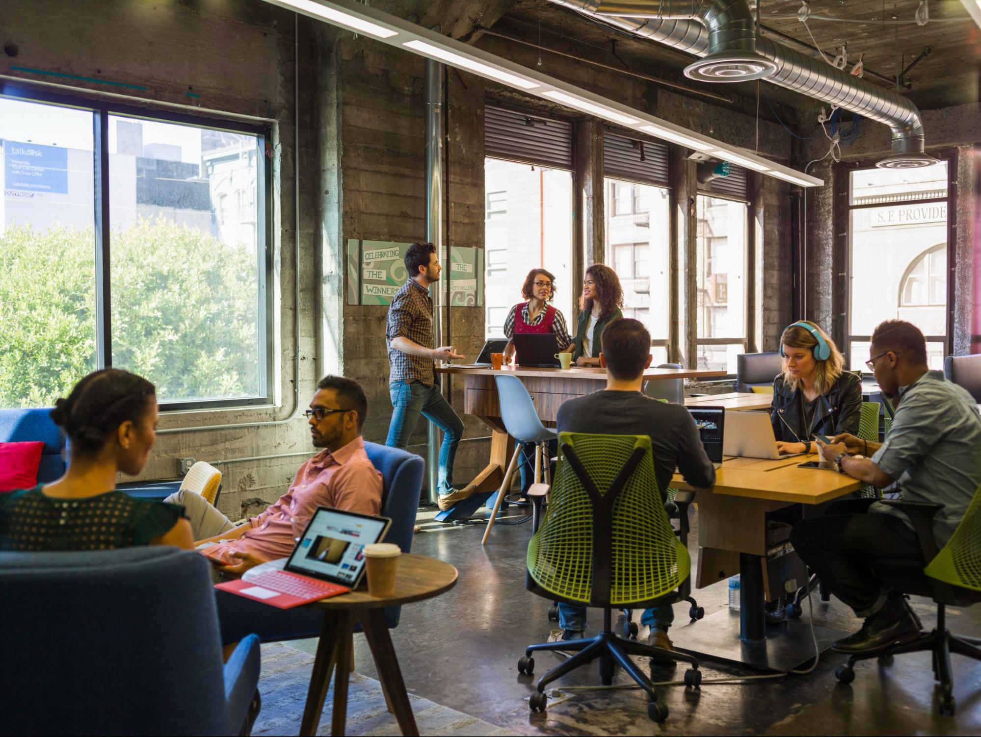 Community gathering in an office