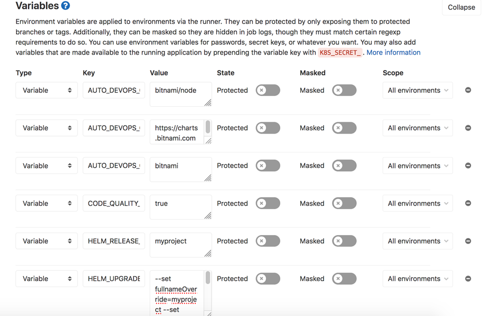 GitLab Auto DevOps configuration